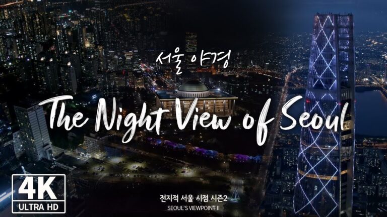 [4K Drone ✈] 10초 만에 힐링되는 영상, 놀라운 서울 야경(Night View of Seoul)  –  전지적서울시점