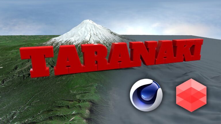 Mount Taranaki/mount Egmont 3D model/3D модель горы Таранаки, Новая Зеландия
