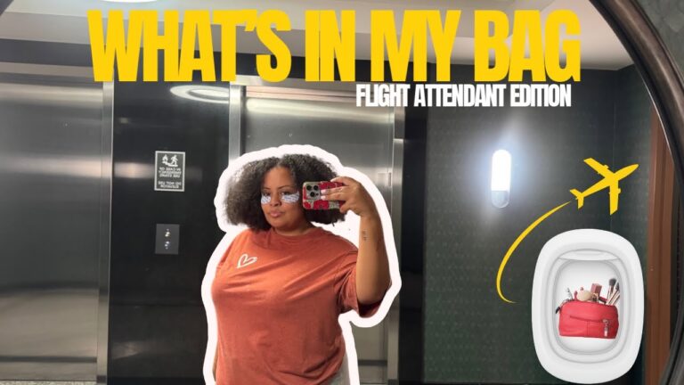 Whats in my bag ? | flight attendant edition || body care, skincare & makeup ✈️✨